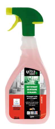 ULTRA VERT ECOLABEL NETTOYANT SANITAIRE 750 ML