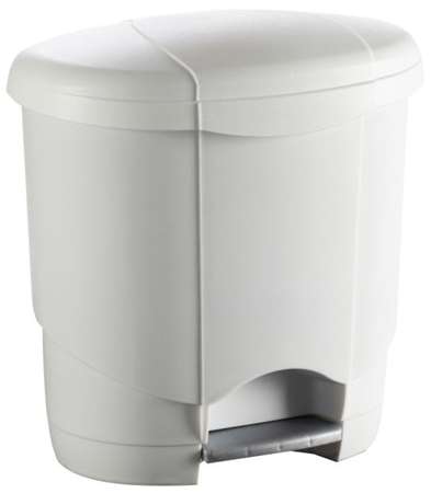POUBELLE PLASTIQUE BLANCHE 7 L