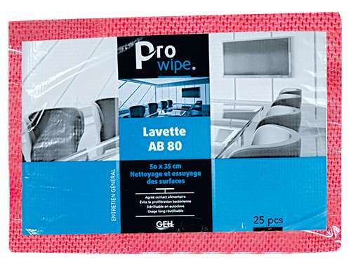 PRO WIPE LAVETTE AB 80 ROSE LES 25