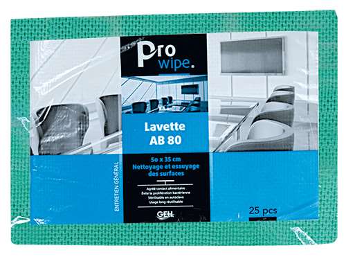 PRO WIPE LAVETTE AB 80 VERTE LES 25