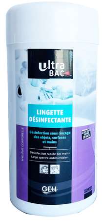 ULTRA BAC LINGETTE DESINFECTANTE LES 100