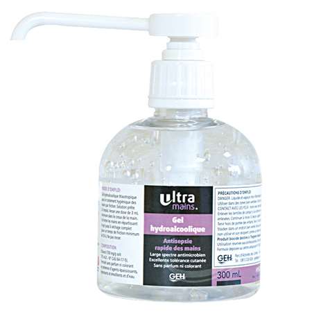 ULTRA MAINS GEL HYDRO ALC 6 X 300 ML + PPE