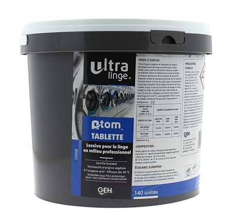 ULTRA VERT LESSIVE ECOLABEL TABLETTES LINGE 2.2 KG