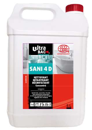 ULTRA BAC SANI 4 D CONCENTRE ECOCERT 5 L