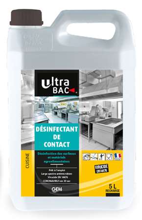 ULTRA BAC DESINFECTANT ALIMENTAIRE SANS RINCAGE 5 L