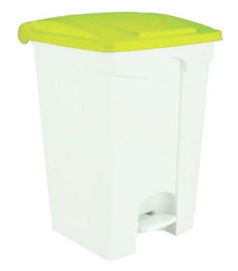 POUB A PED PLAST 50L BLC/JNE