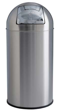 POUBELLE TRAPPE PUSH INOX 40L