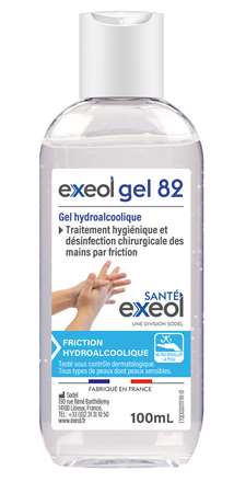 EXEOL GEL 82 HYDROALCOOLIQUE 24 X 100ML